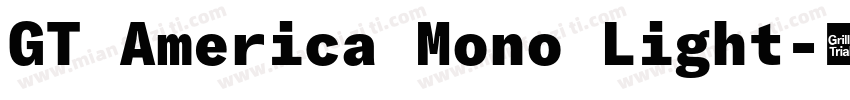 GT America Mono Light字体转换